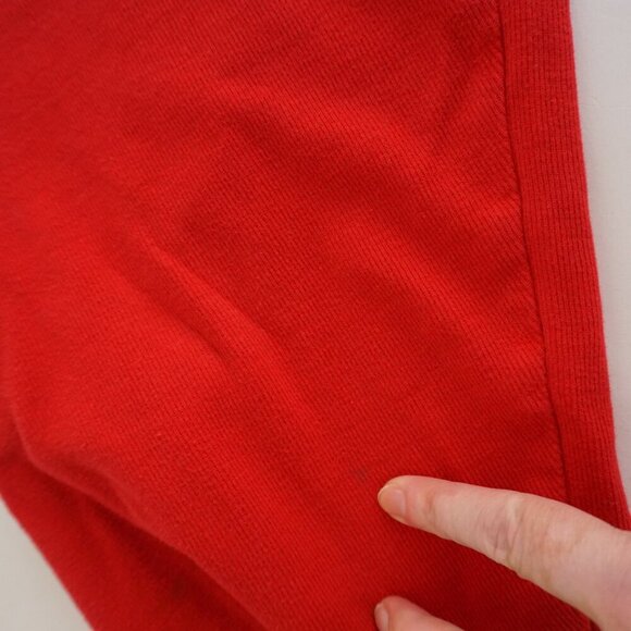 Vintage Athletic Works Red 100% Cotton Long Sleeve Lightweight Sweater Large - Picture 12 of 13